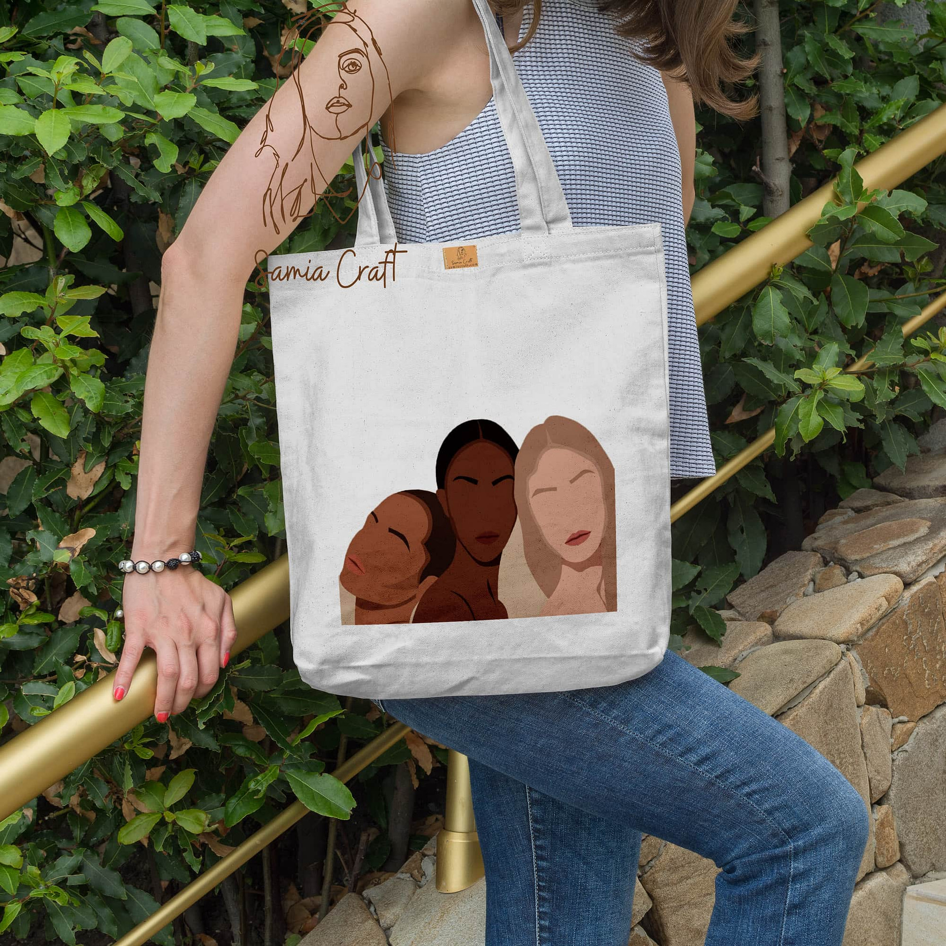 Hanans Corner Medium Size Tote Bag Samia Craft