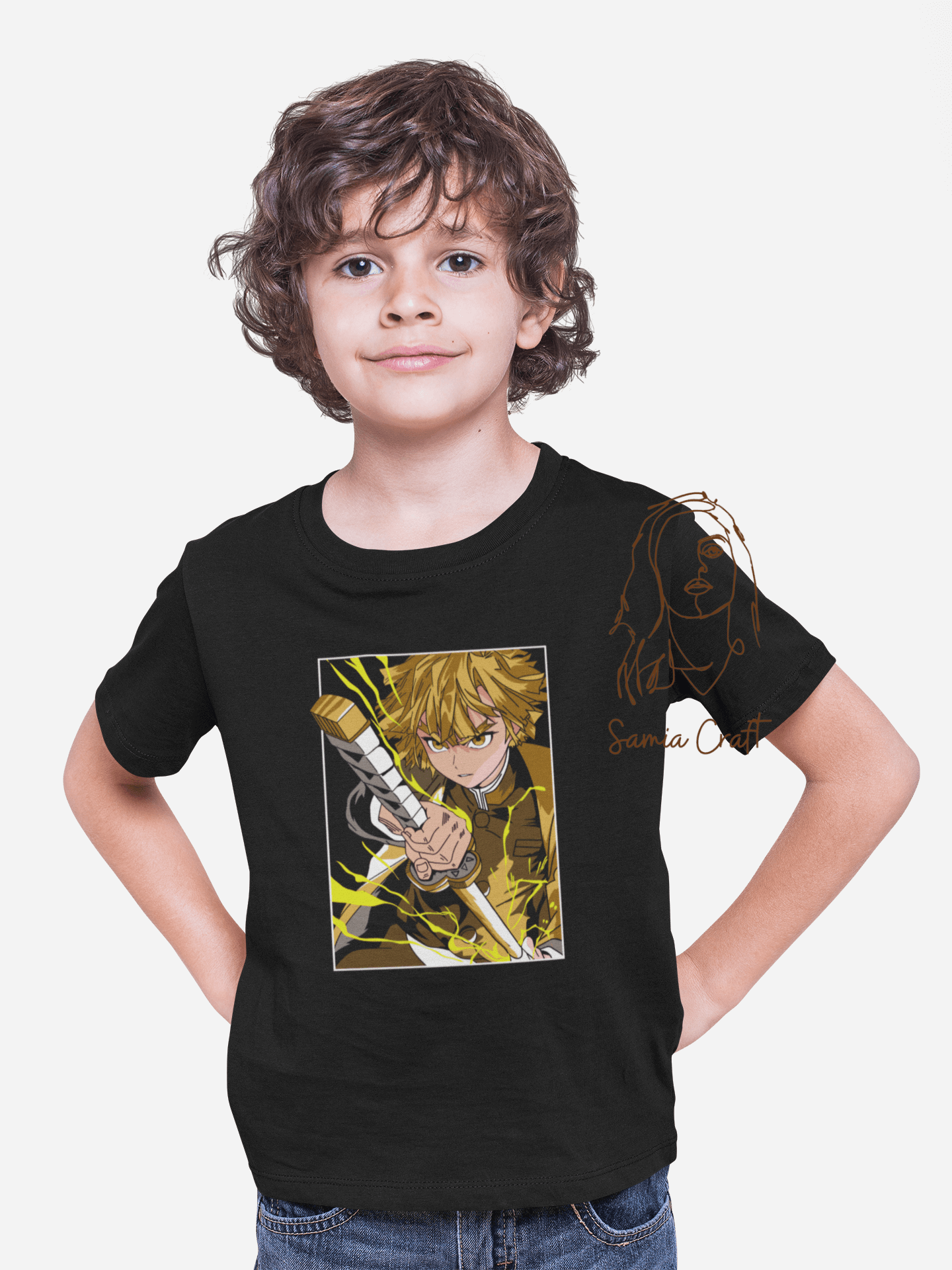 Agatsuma Zenitsu Boys T-shirt - Samia Craft